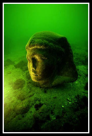 Granite head believed to be Caesarian