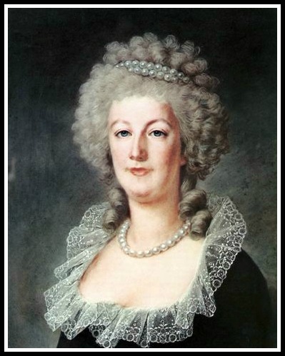 Near the end circa 1791Alexander_Kucharski,_La_Reine_Marie-Antoinette_(années_1790)