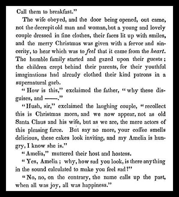 The first reference to Mrs. Claus in print. "A Christmas Legend" by James Rees (1849)