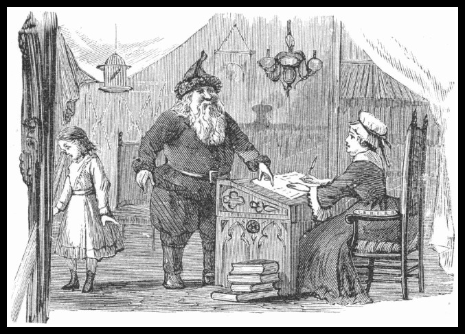 Illustration from Lills Travels in Santa Claus Land 1878 (Courtesy Gutenburg.org)