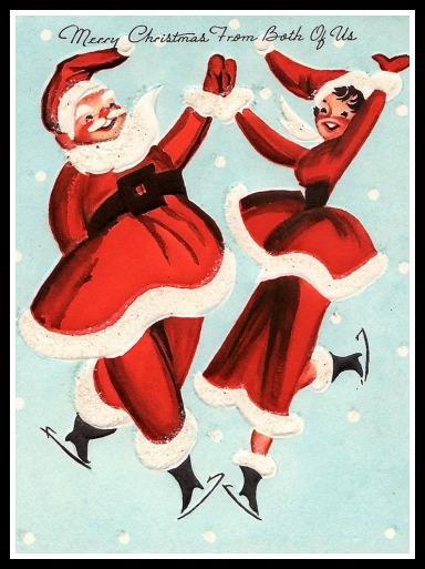 Mrs Claus (we hope) appearing on a greeting card