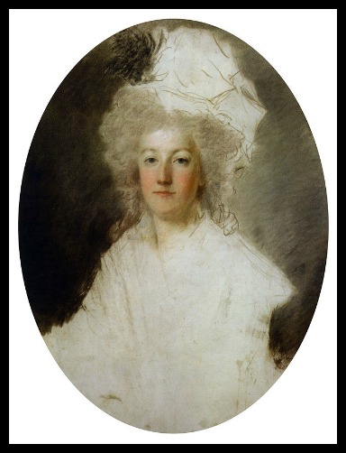 Unfinished portrait of Marie Antoinette while she was imprisoned by Alexander Kucharski.