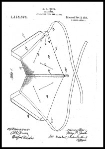 The original plans for the first brassiere