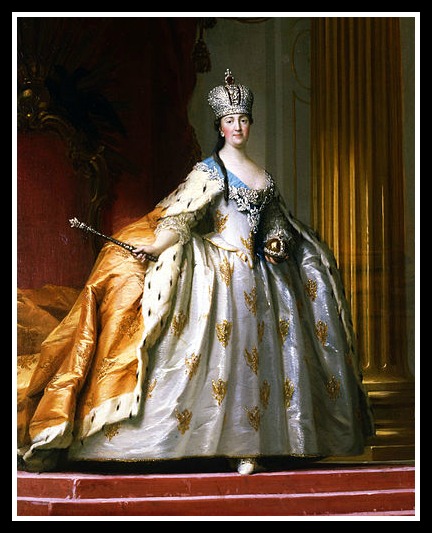Catherine II coronation by V. Ericksen (wickimedia commons, public domain)