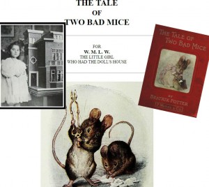 The dedication page for The Tale of Two Bad Mice...and the girl it was dedicated to!