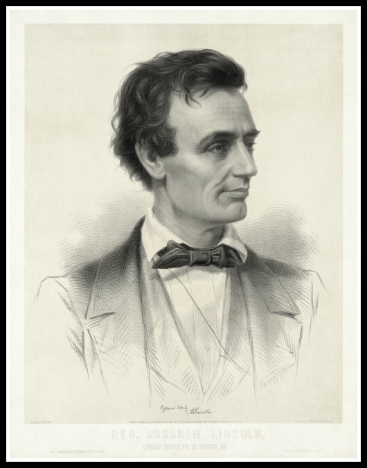 Presidential candidate ad card of Alan Alda...er, Abe Lincoln