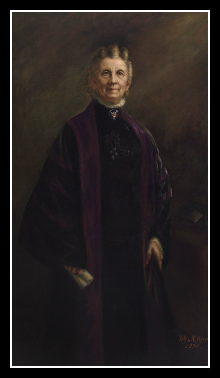 Her portrait in the National Portrait Gallery.